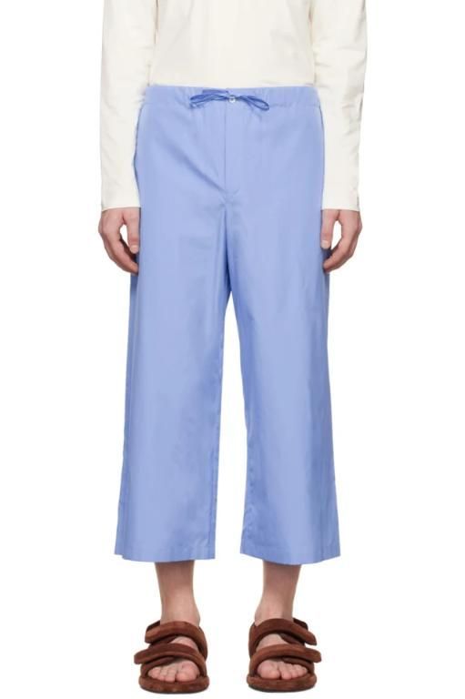 [Rier]SSENSE Exclusive Blue Pyjama Shorts 222661M193003
