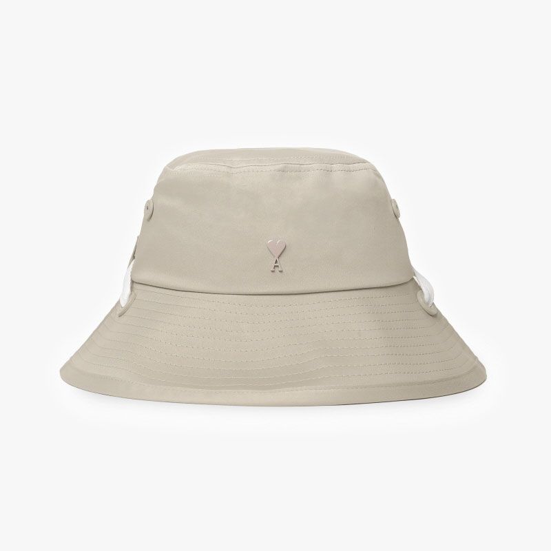 AMI UHA233 CO0009 271 Heart Logo Stud String Bucket Hat  display picture 3