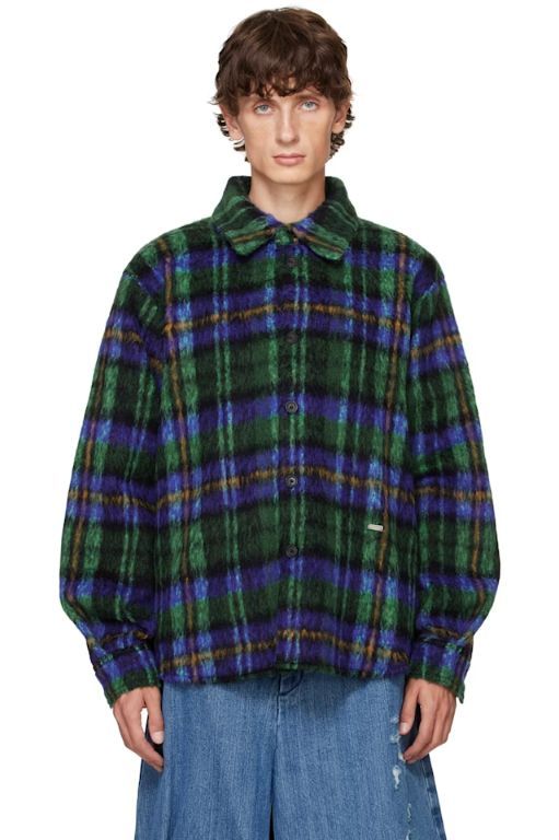 [아더에러]Green   Blue Check Shirt 242039M192006