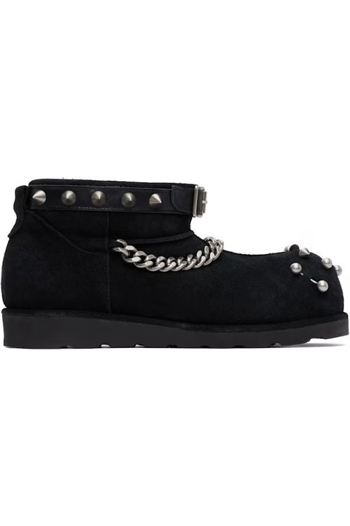 [NO IDEA]Black Big Foot Rock Star Boots 242296M223002