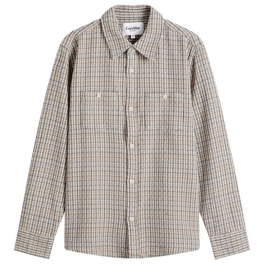 Corridor Corridor Long Sleeve Reverse Tweed Shirt LS0151-NAT