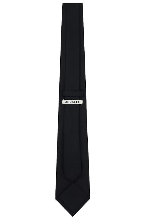 오라리(Auralee) | Black Super Light Wool Tie 242484M158006 | 트렌비