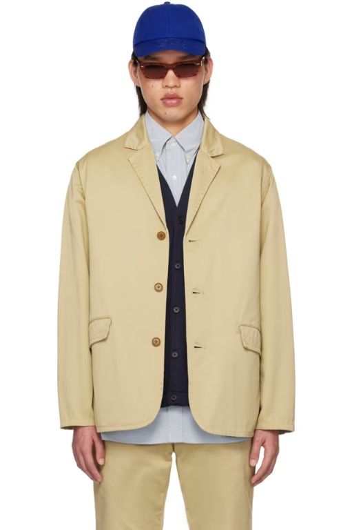 [나나미카]Khaki Tailored Blazer 241467M195002