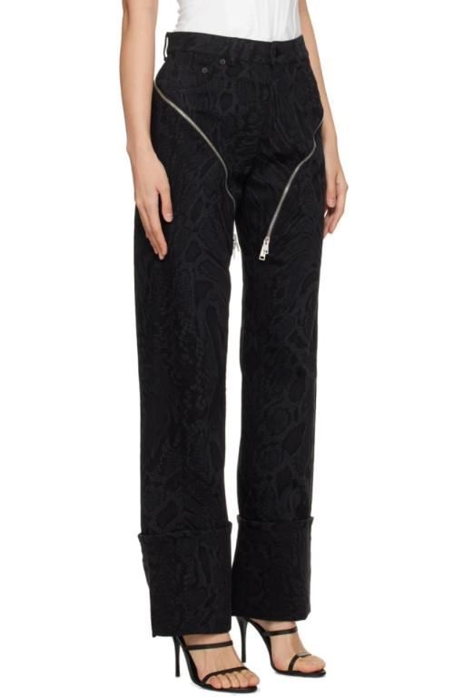 [뮈글러]Black Laser Snake Jeans 241345F069008