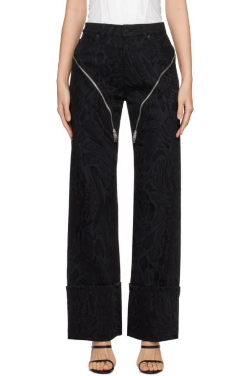 [뮈글러]Black Laser Snake Jeans 241345F069008