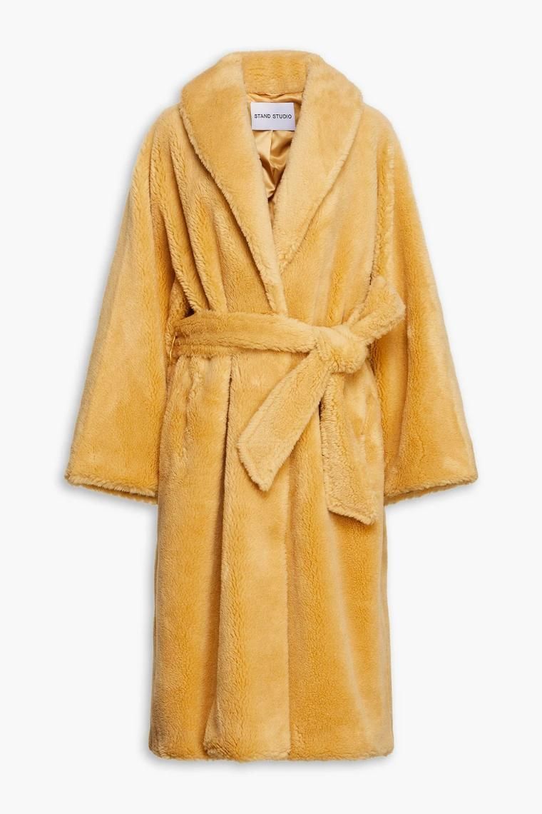 [NB07] 스탠드 스튜디오 여성 코트 Zoey belted faux shearling coat 1647597291091739