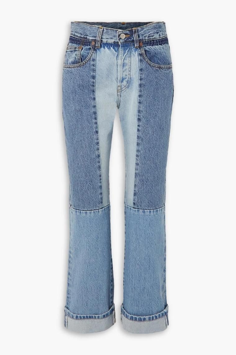 [NB07] 빅토리아베컴 여성 청바지 Victoria patchwork mid rise jeans 1647597345839829