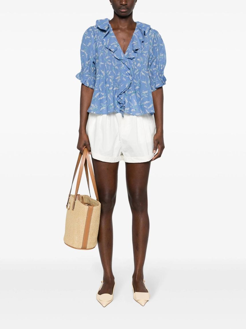 DOEN White Paige Cotton Mini Shorts 15573130 TP716365087