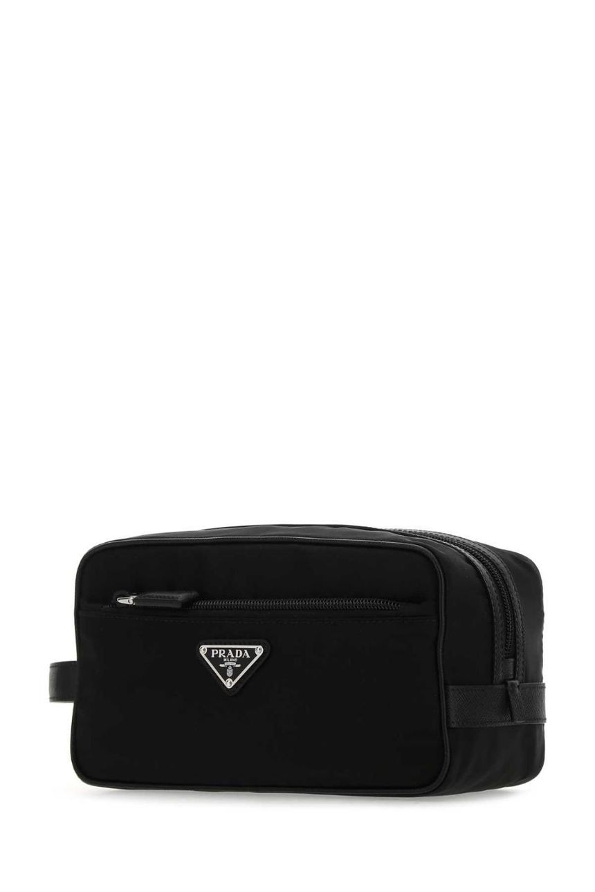 프라다(Prada) | 삼각로고 나일론 사피아노 파우치백 블랙 | 트렌비