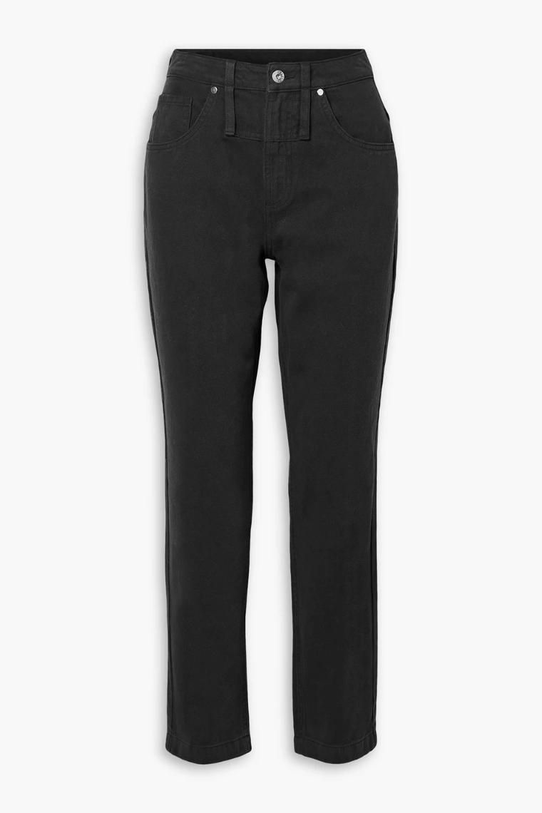 NINETY PERCENT Elliana cropped high rise straight leg jeans 1647597348654821