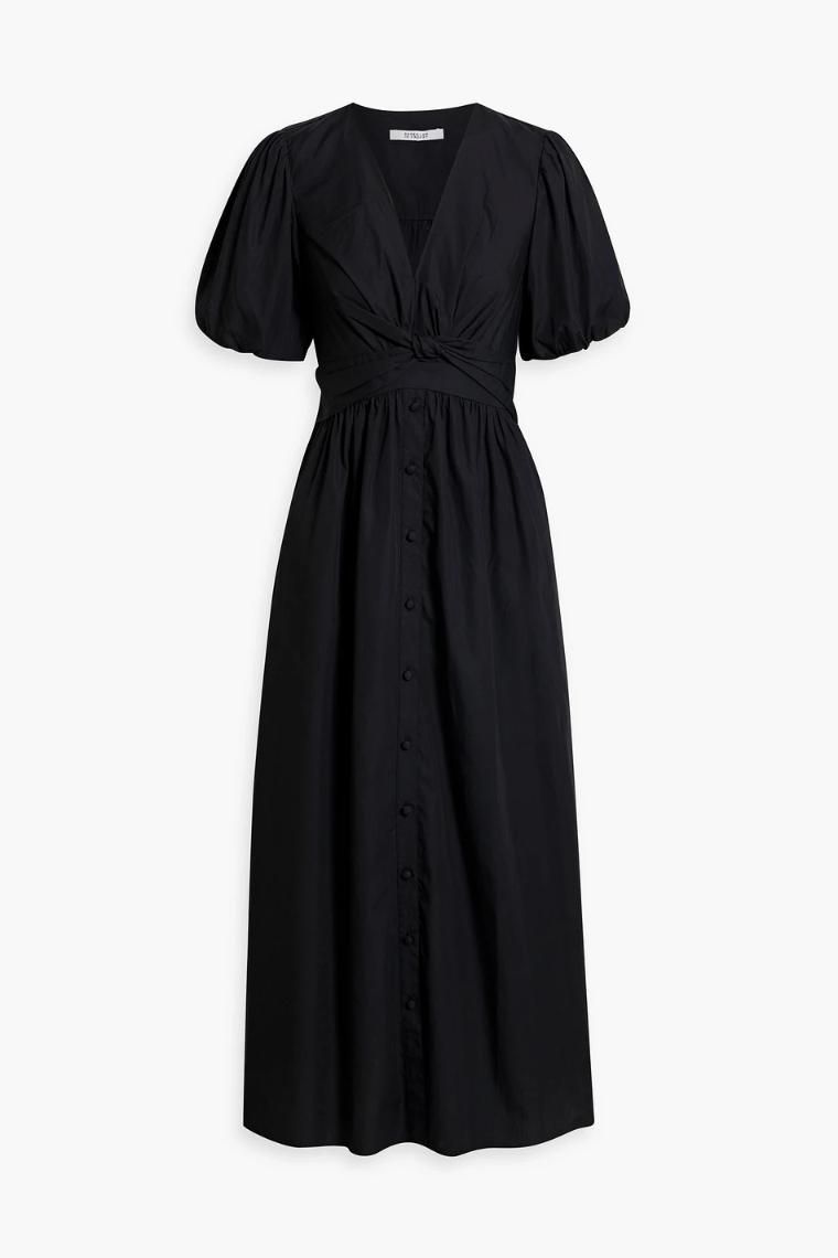 데렉램10크로스비 Maya twist front cotton poplin midi dress 1647597338079121
