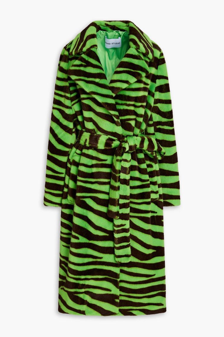 [NB07] 스탠드 스튜디오 여성 코트 Winnie zebra print faux fur coat 1647597306627800