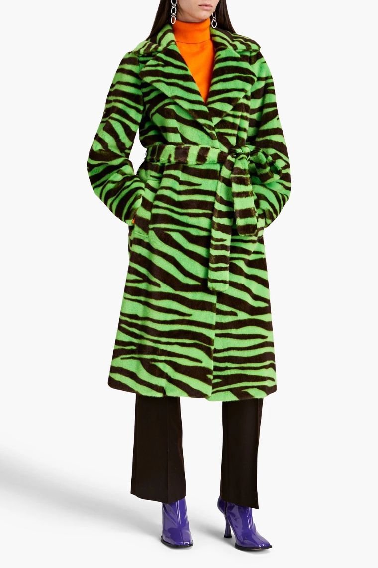 [NB07] 스탠드 스튜디오 여성 코트 Winnie zebra print faux fur coat 1647597306627800