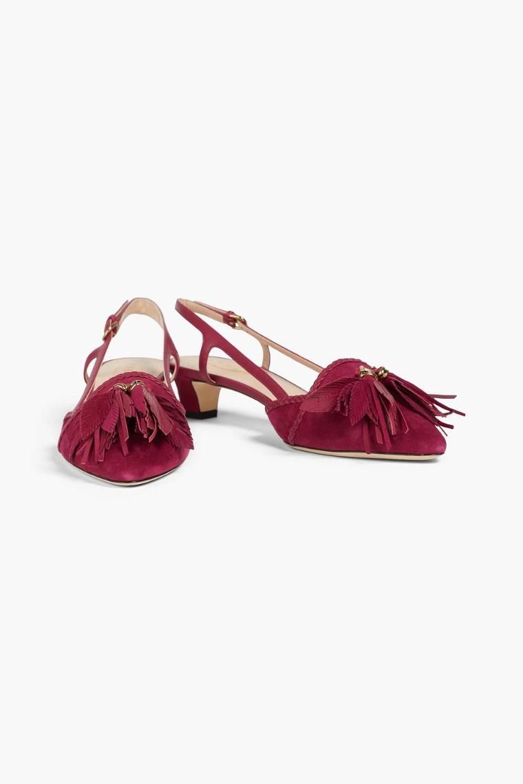 [NB07] 토즈 여성 펌프스 Embellished suede pumps 1647597303395344