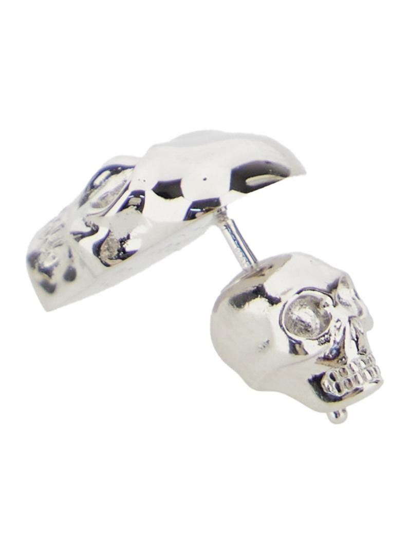 ALEXANDER MCQUEEN Silver Colored Earring with Skull in Polished Brass Man 809452J161N0926 ()