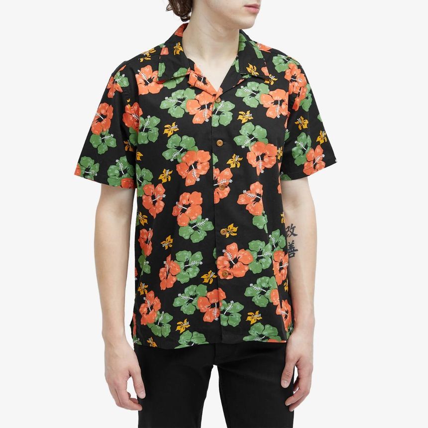 누디진 Nudie Jeans Co Arvid Flower Hawaii Vacation Shirt 140864-B01