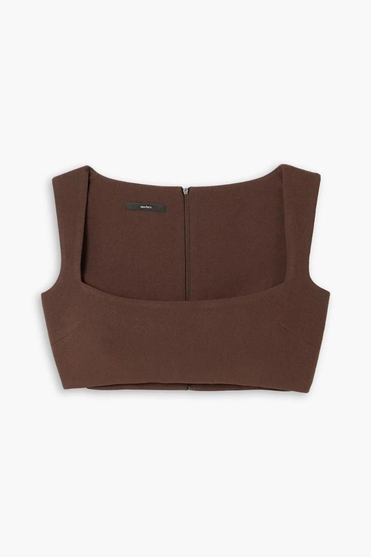 ALEX PERRY Rae cropped crepe top 25185454456012119