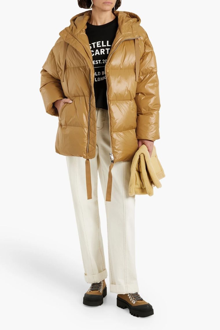스탠드 스튜디오 Adeline quilted shell hooded down jacket 1647597307991753