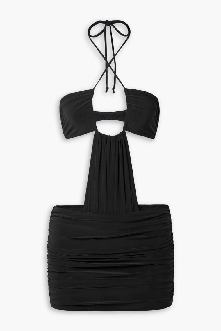 노르마카말리 Jason Bill cutout stretch jersey mini dress 1647597289864272