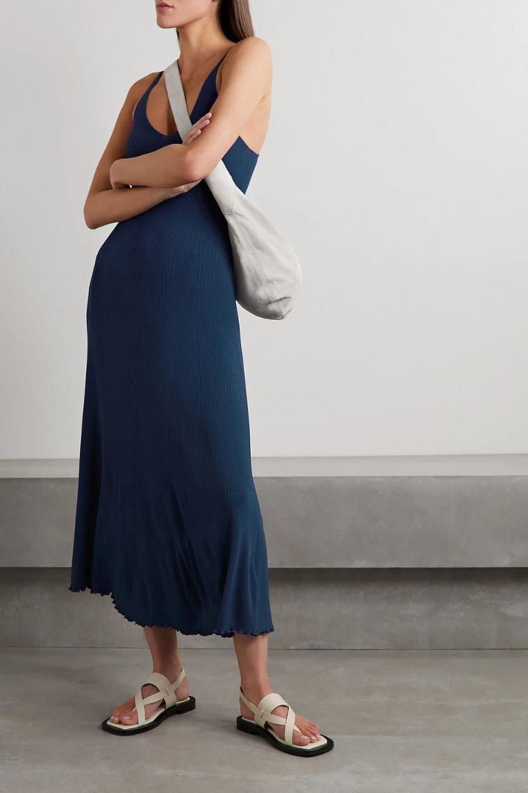Live the Process Malia ribbed knit midi dress