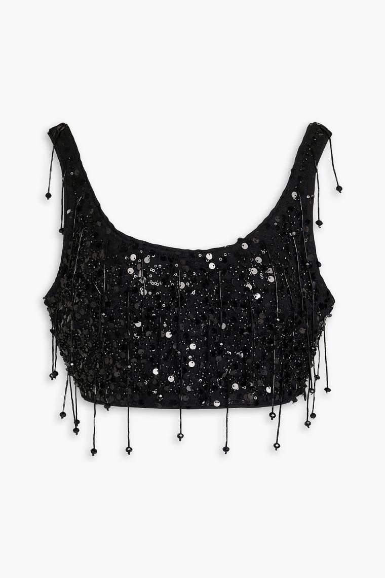 SIMKHAI Karlena cropped embellished jersey top 1647597338466708