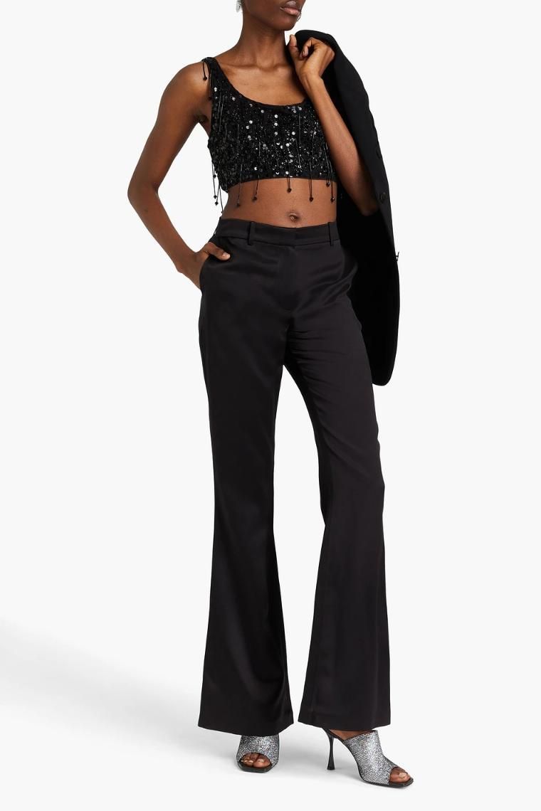 SIMKHAI Karlena cropped embellished jersey top 1647597338466708
