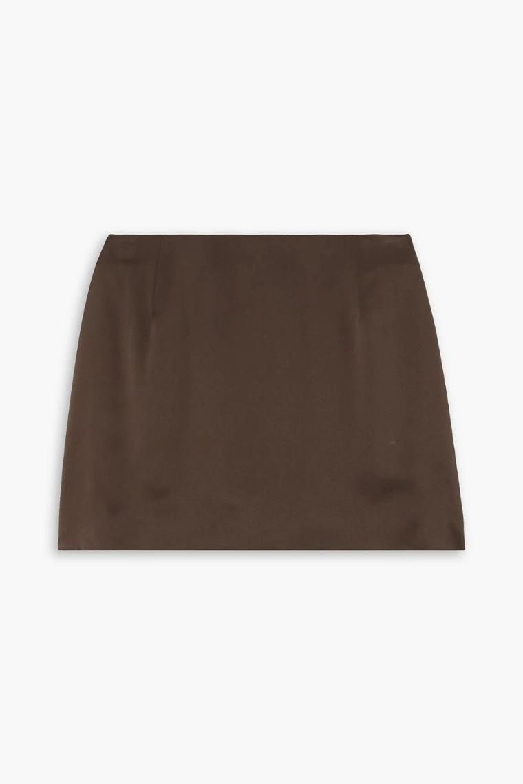 피터두 Silk charmeuse mini skirt 1647597346496841
