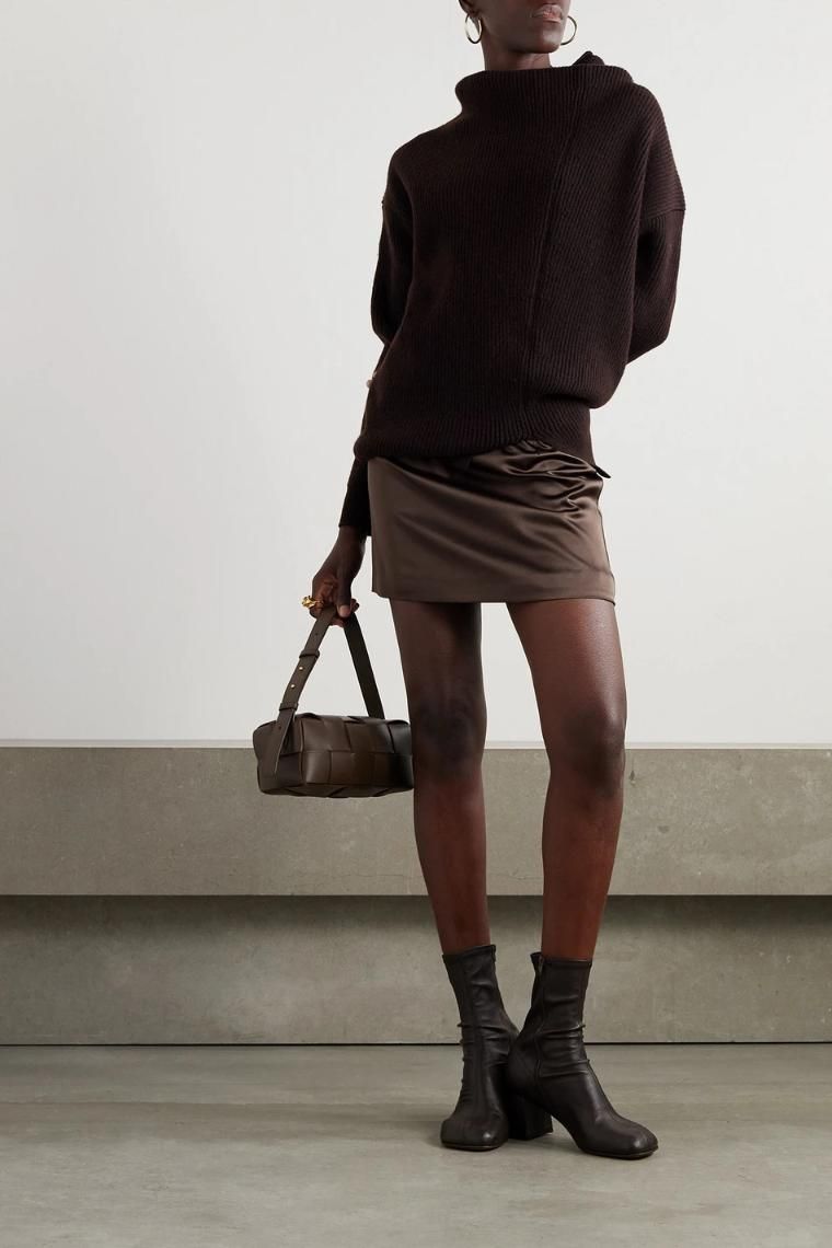 피터두 Silk charmeuse mini skirt 1647597346496841