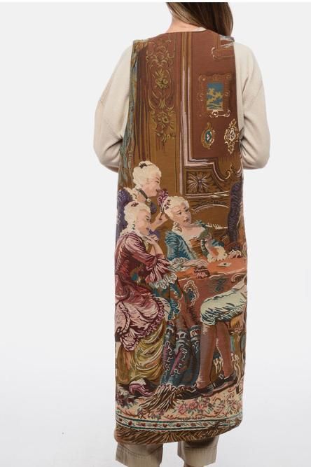 [NB22] 모스키노 여성 자켓 COUTURE Cotton Long Vest with Arazzo Style Motif 613681