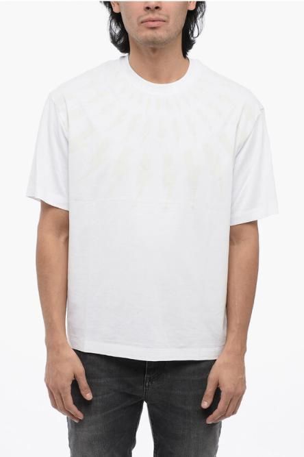 [NB22] 닐바렛 남성 티셔츠 Dropped Shoulder FAIRISLE THUNDERBOLT Cotton T Shirt 612148