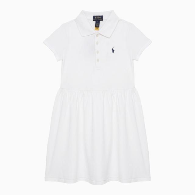 [T56]폴로 랄프로렌 312934961001CO 키즈 베이비 원피스 바디수트 우주복 베이비수트 슬립수트 Polo Ralph Lauren White cotton dress with logo