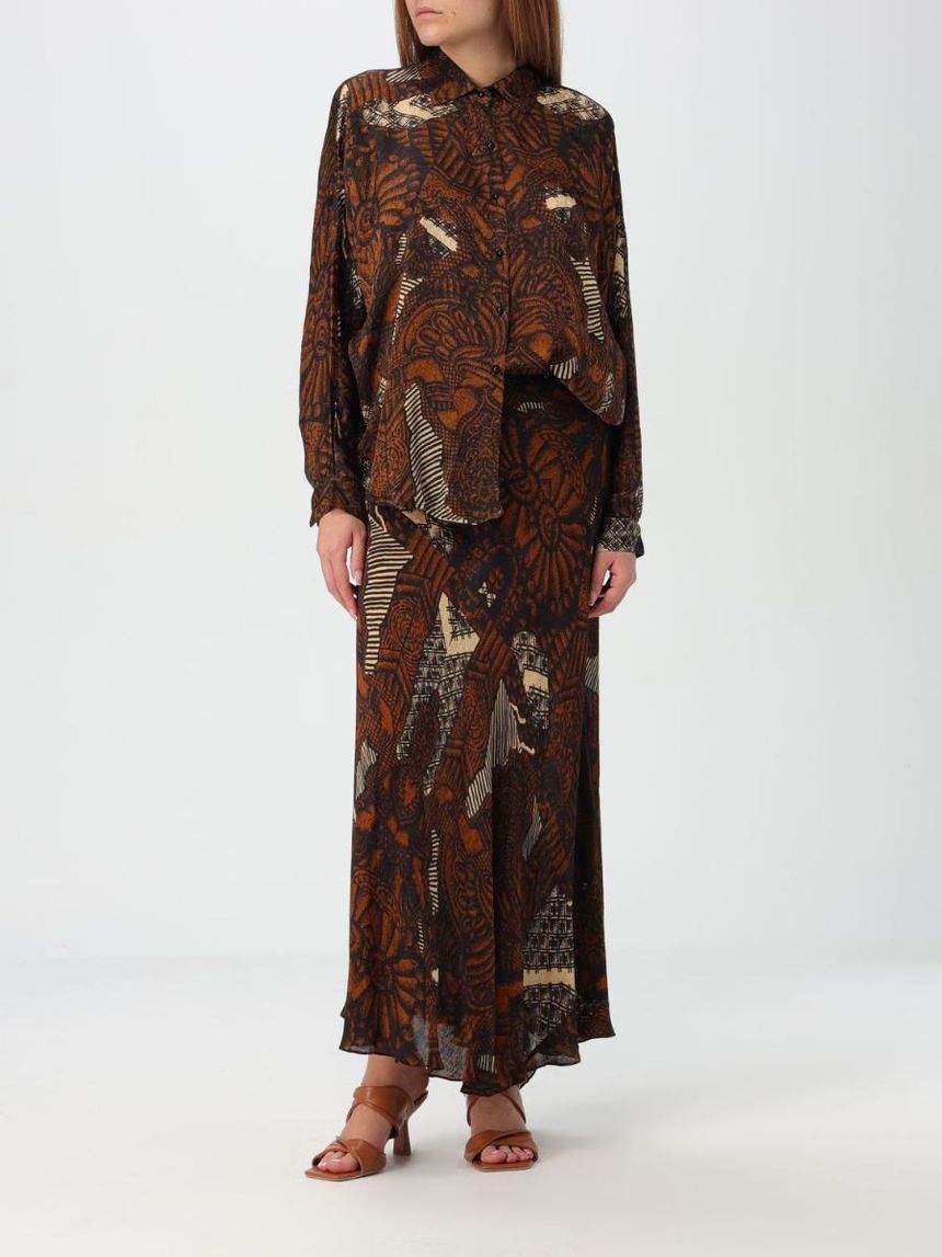메 드모아젤 Womans Skirt Mes Demoiselles ANCHOR Brown MULTICO []