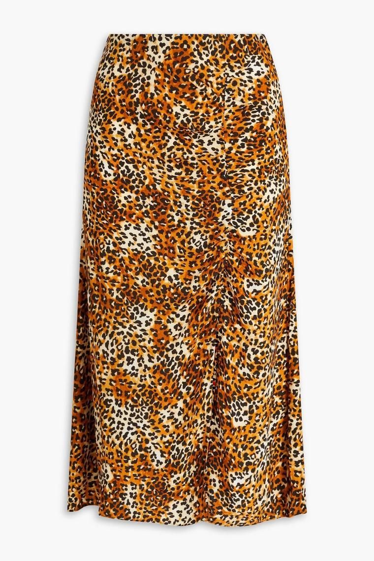 마쥬 Leopard print crepe mini skirt 1647597336540444