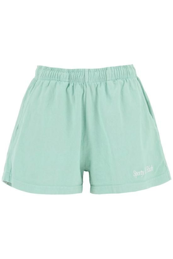 ショートパンツ Sporty & Rich Women's ITALIC DISCO Shorts SH862JD Sporty & Rich Italic Disco Shorts Jade & White | END. (AR)