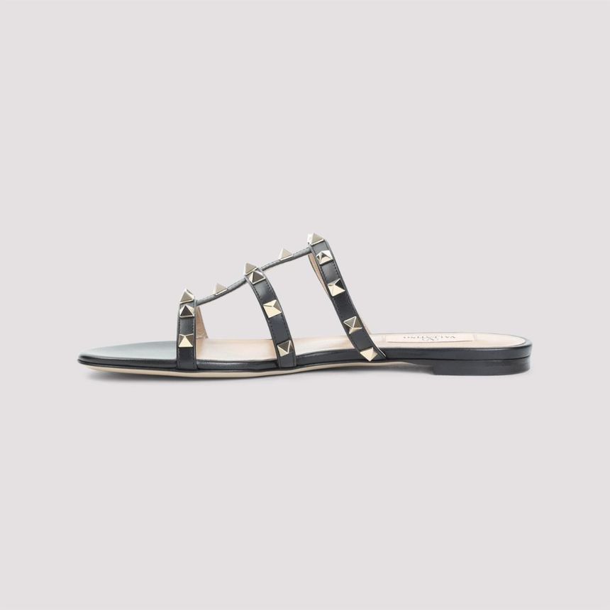 가라바니 6W2S0C49VOD-0NO NERO Valentino Garavani Rockstud Slide Sandals