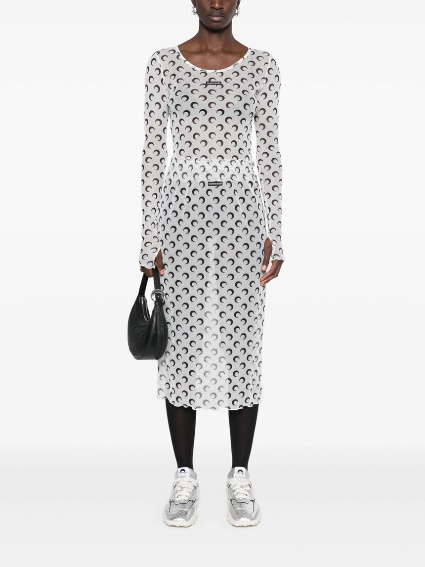 마린세르 Crescent Moon Sheer Skirt 23885745 / WSK084A