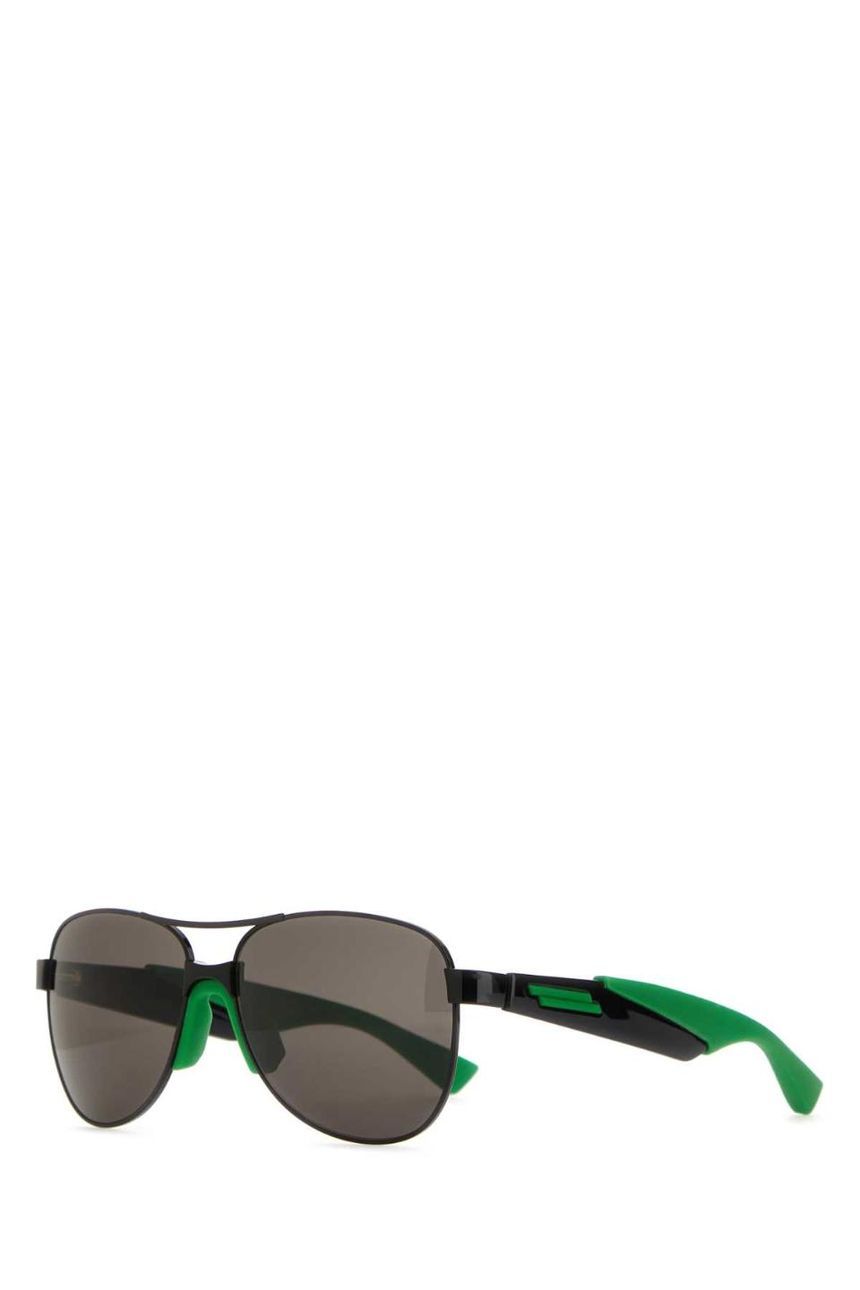 BOTTEGA VENETA 744432V4450 1049 Black metal Mitre Aviatore sunglasses
