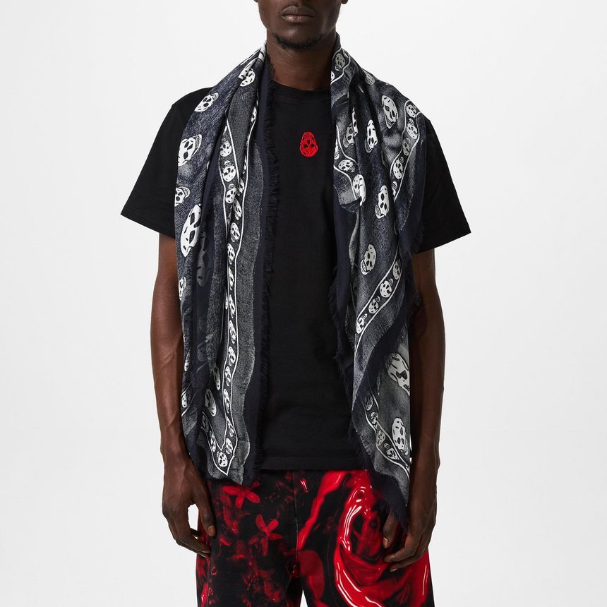 [NB20] 알렉산더 맥퀸 남성 스카프 Trompe Scarf 908087