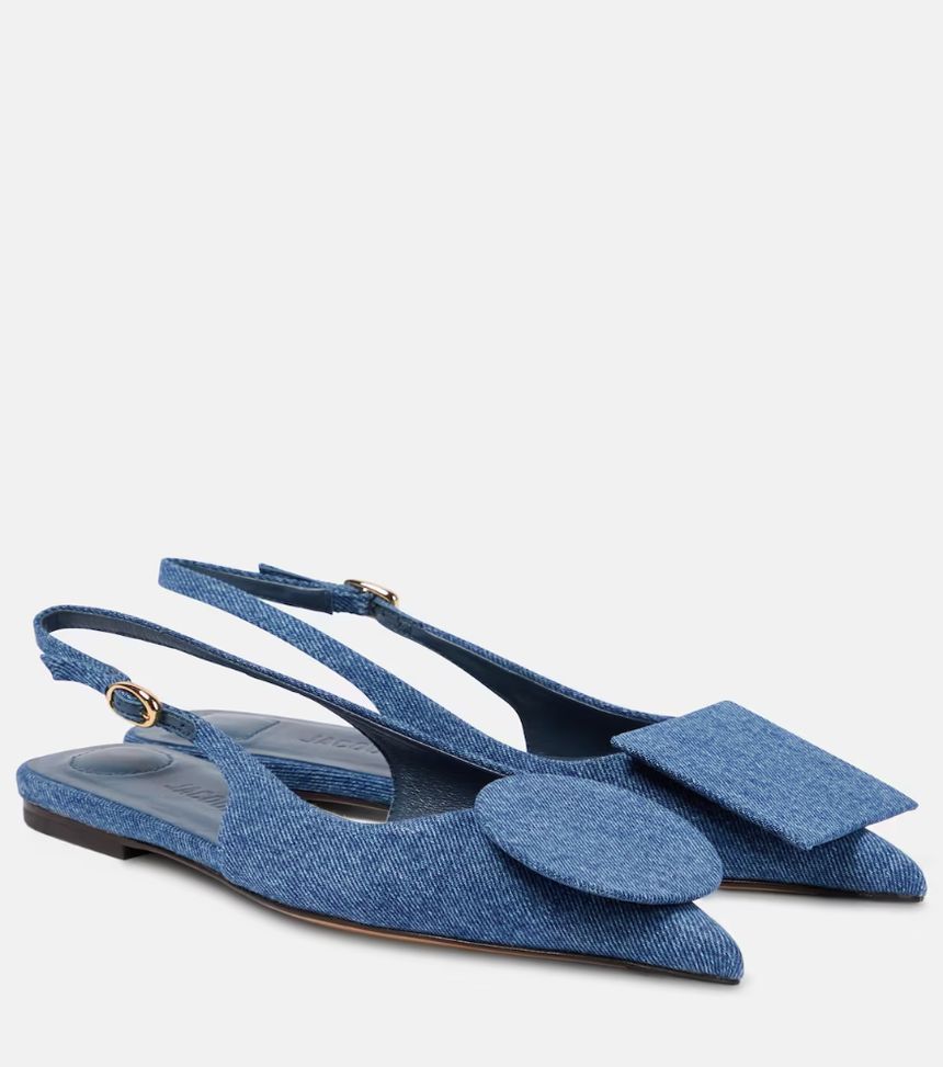 25 SS 쟈크뮈스 Les Slingbacks Duelo 데님 플랫 슈즈 TP545251951