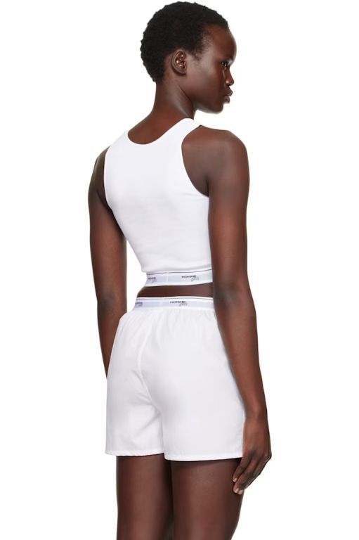 Logo Cropped Tank in White – HOMMEGIRLS