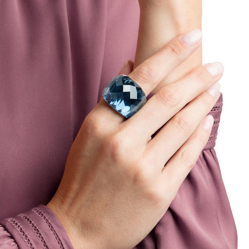 [NB20] 스와로브스키 여성 반지 Nirvana ring, Blue, Stainless steel 858137