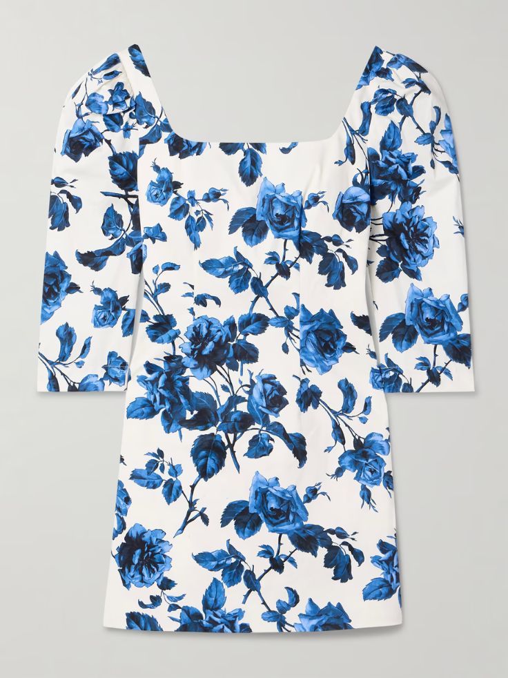 CARA CARA Belinda floral print cotton blend mini dress
