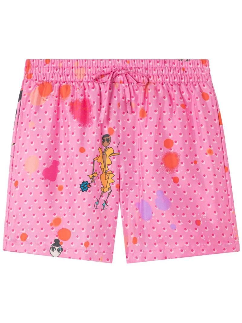 25 SS AZ Factory 폴카 도트 프린트 드로스트링 쇼츠 23SHO002S48 TP425359465