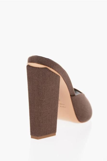[NB22] Gia Borghini 여성 샌들 GIA COUTURE Open Toe Linen ROSIE Mules 12cm 584610