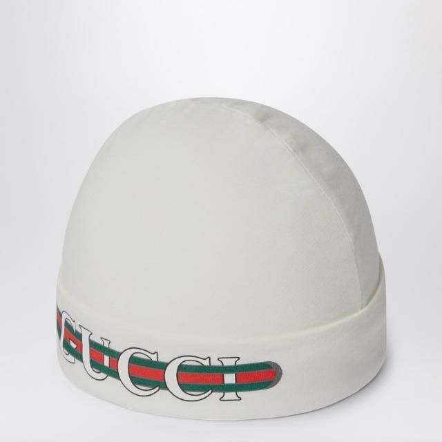 GUCCI 로고가 프린트된 흰색 모자 8125423K107/Q_GUC-9000