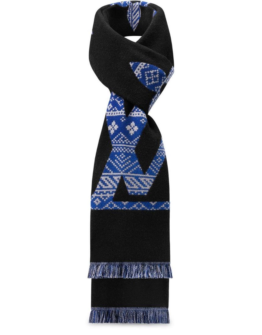 25 SS 루이비통 남성 Monogram Two Sided Scarf bright blue LVU35PX3BLUZZZZZ00 TP817675388