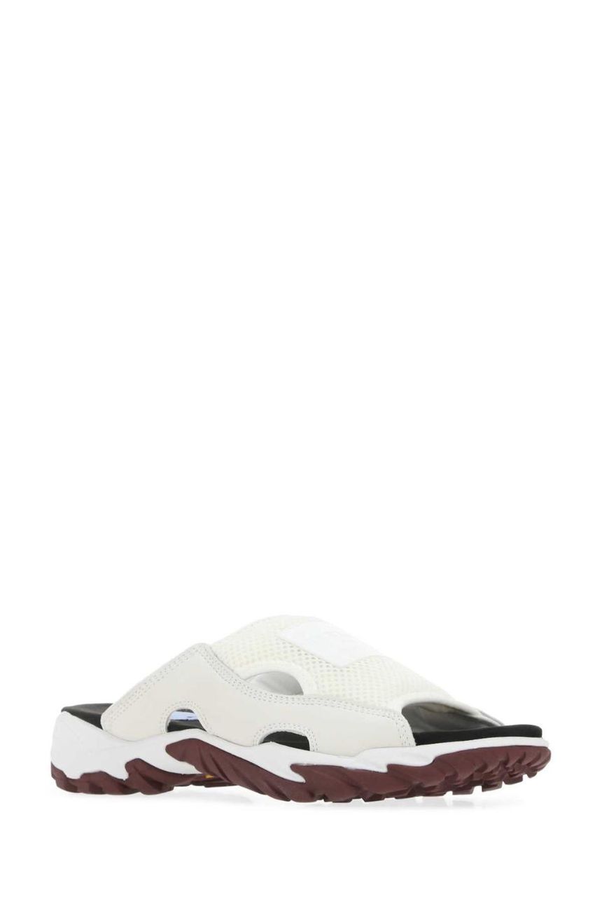 알렉산더 맥퀸 Multicolor mesh and synthetic leather Striae slippers 682036R2810 9213 JP1