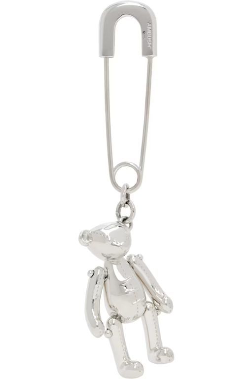 [앰부쉬]Silver Teddy Bear Charm Single Earring 251820M144000