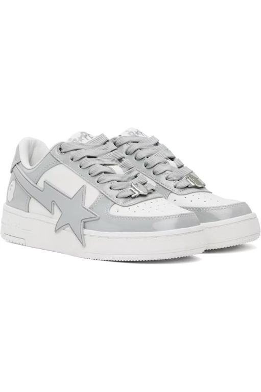 베이프(BAPE) | 베이프 스니커즈 화이트 그레이 스팟 스타 OS 스니커즈 251546F128000 | 트렌비 베이프(BAPE) | 베이프 스니커즈 화이트... 