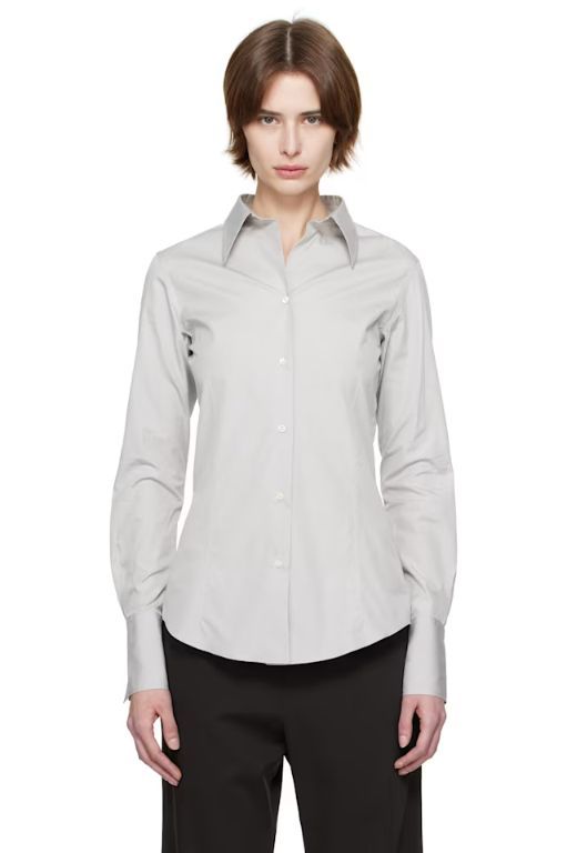 [FLORE FLORE]Gray Giulia Shirt 251924F109009